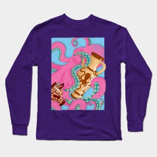 Octopus with Mycenaean ceramics Long Sleeve T-Shirt